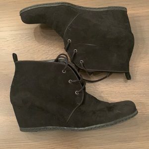 Franco Sarto Black Wedge Booties- Size 8
